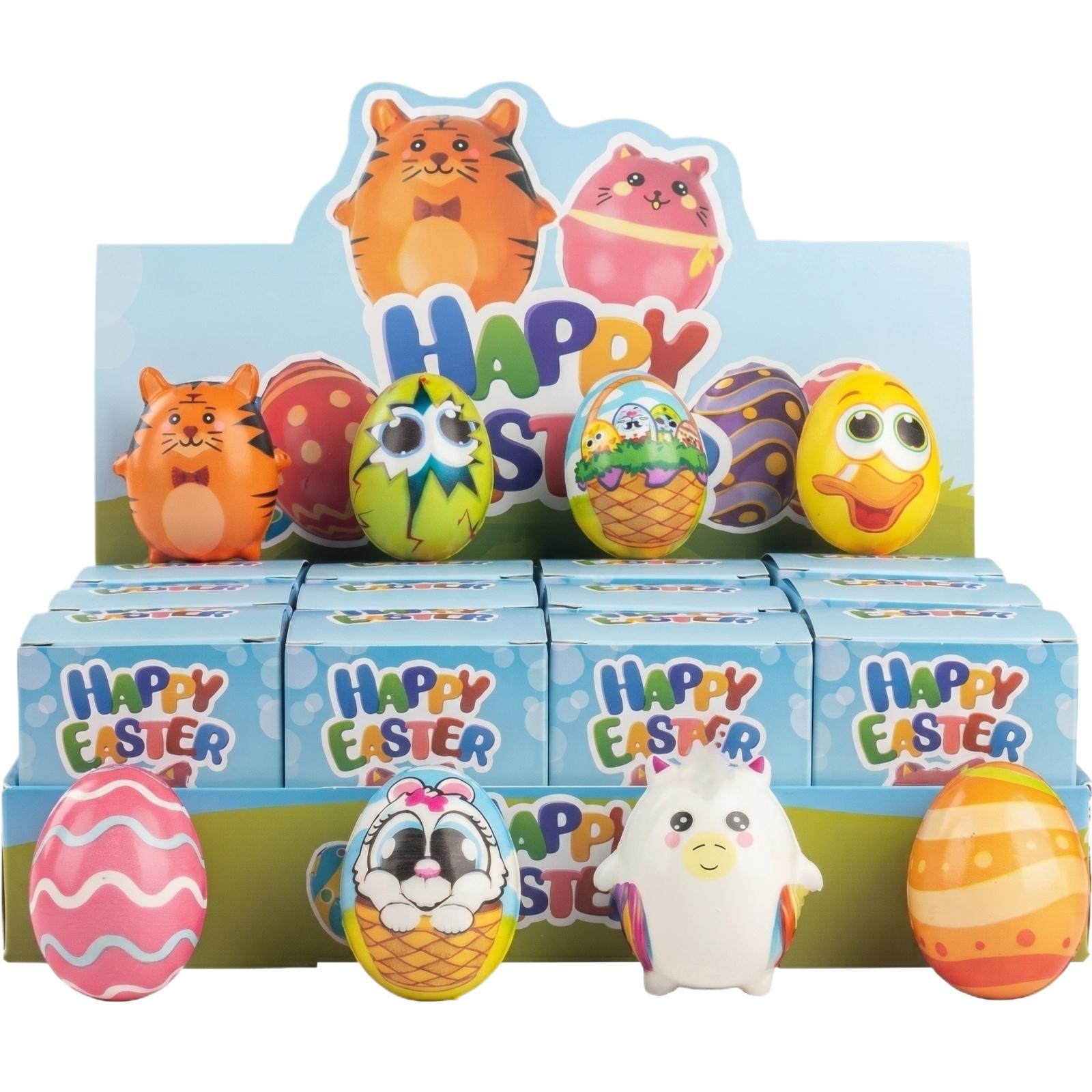 

12 Box Toy Set Easter Theme Collectible Figurines Bag Surprise Pack for Kids Party One Size