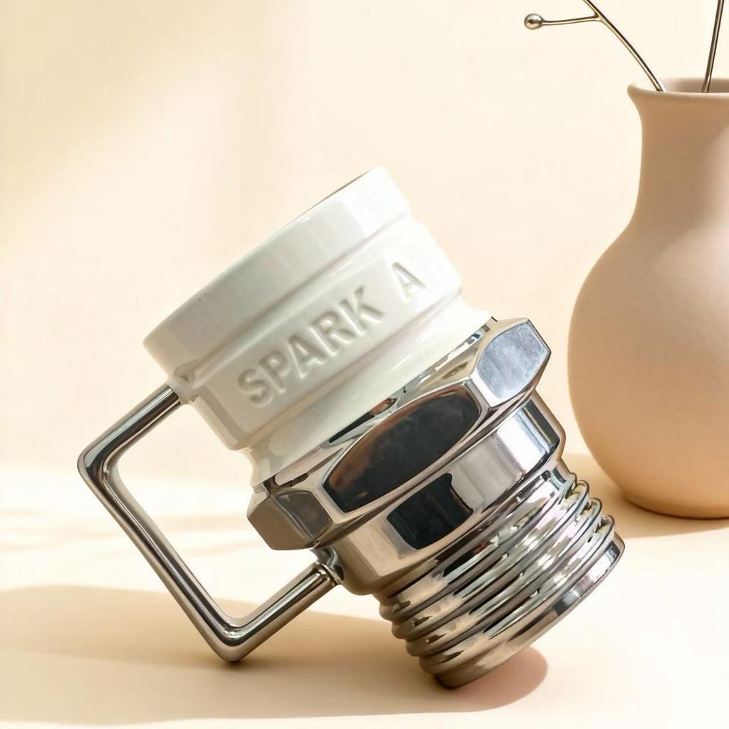 Car fan collector's original high-value spark plug mug coffee cup
