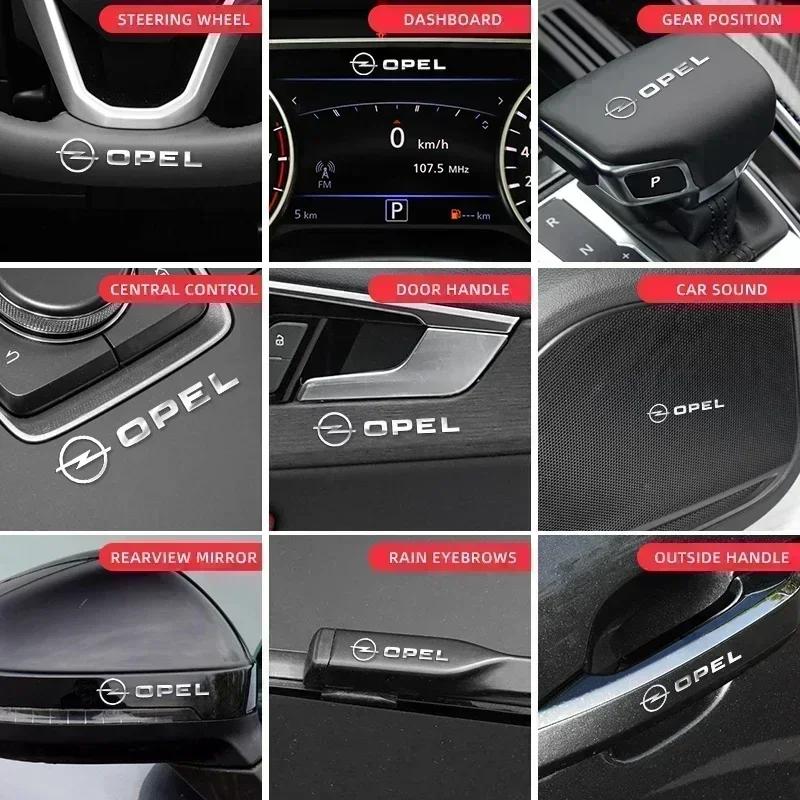 3D Metal Car Emblem Logo Decorative Stickers Decorative Accessories For Opel Astra Insignia Mokka Zafira Corsa Vectra Antara