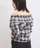 Blouse Frill Check Black [BIS] [2-Way] Blouse, Women's, (02)