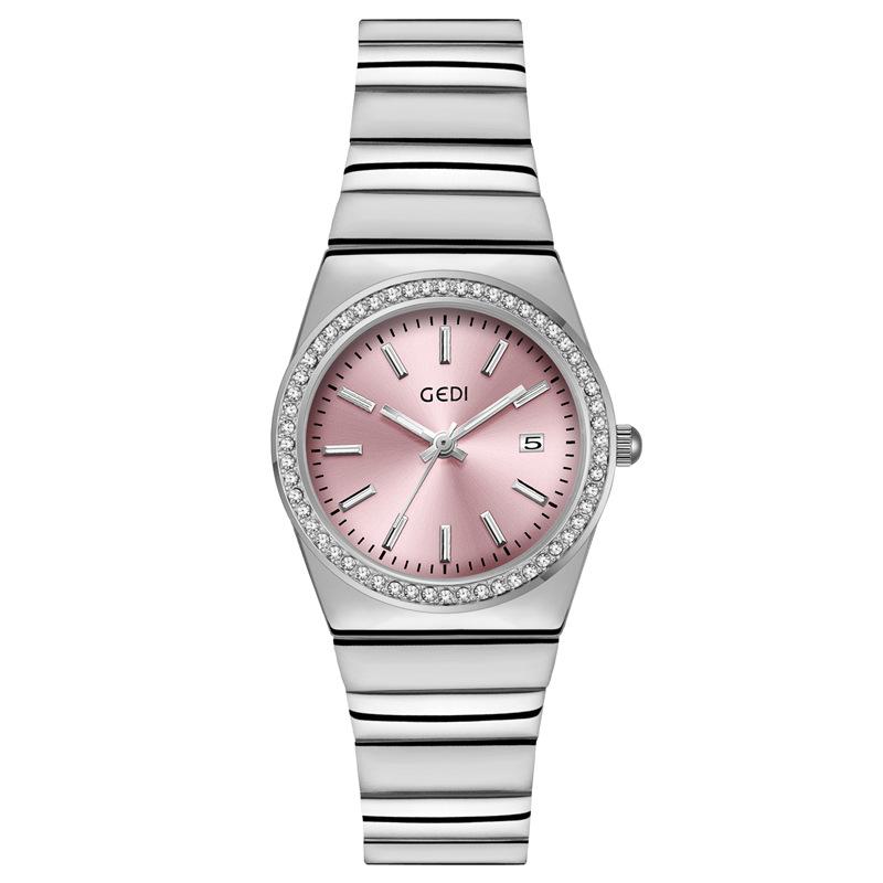 

Light Luxury Calendar Steel Belt Watch Niche High-End Bamboo Belt Watch Women S Waterproof Quartz Watch