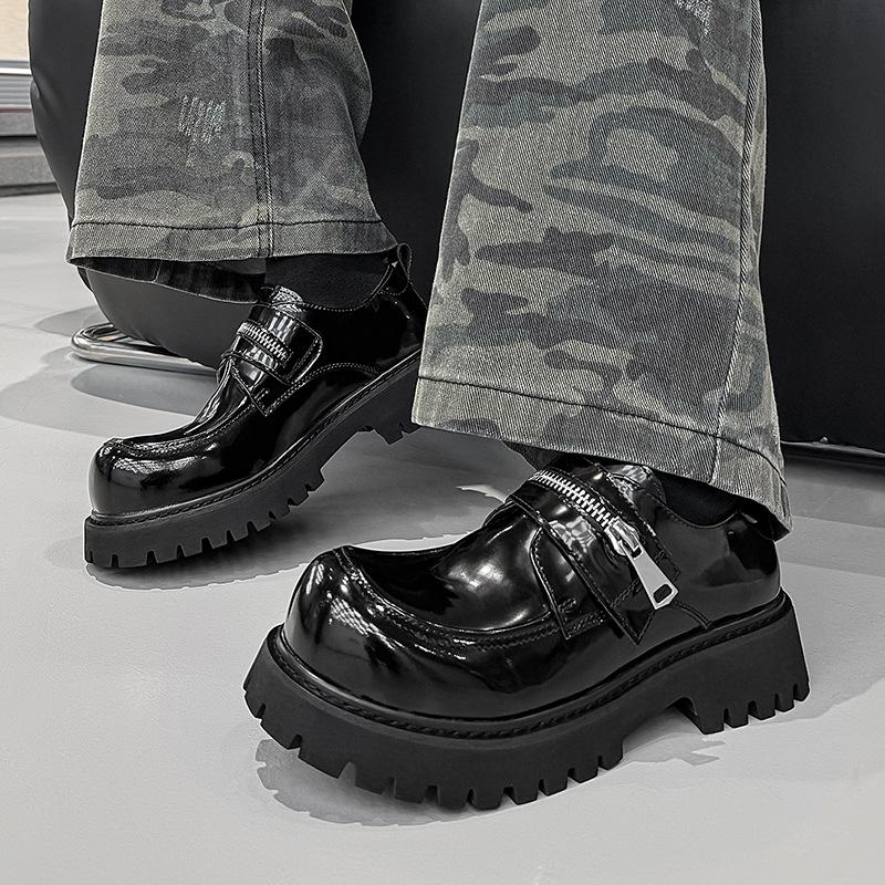 New Summer Men's Big Toe New Thick Sole Platform Sole Heightening Casual Derby Shoes