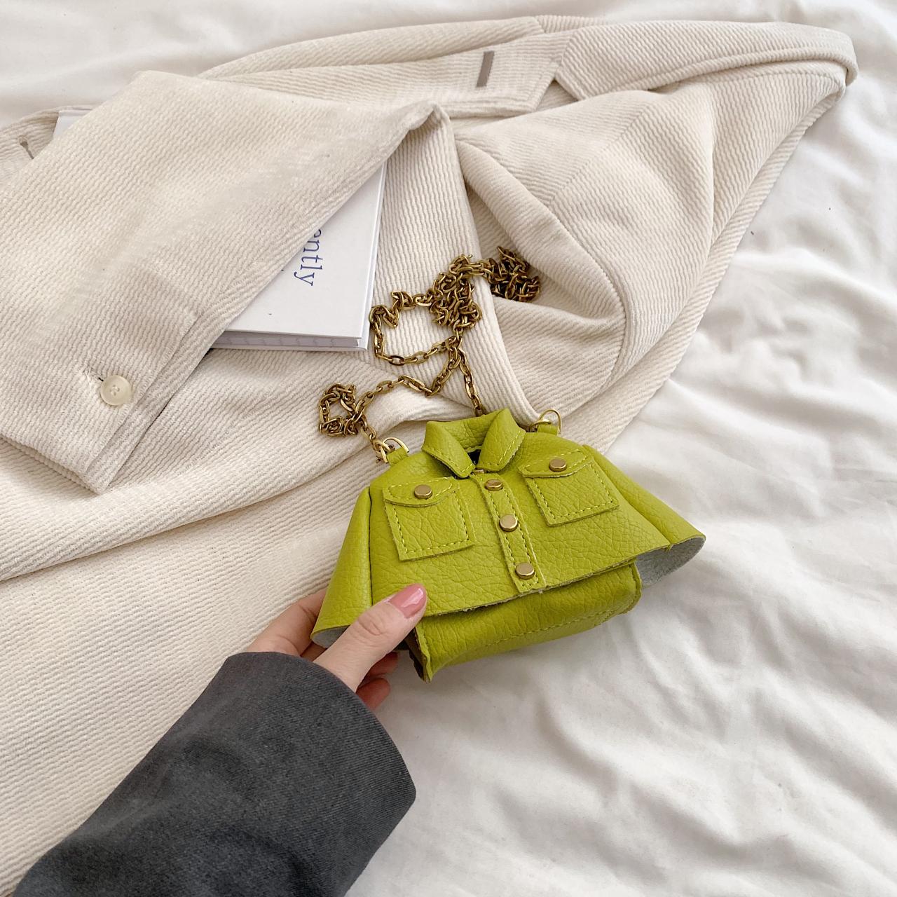

Jacket Design Women Sling Bag Purse Lipstick Pouch Motorcycle Style Clothing Shoulder Bag Lady Trend Super Mini Crossbody Bag