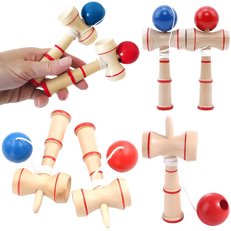 1PC Jade Sword Kendama Balls Traditional Balance Skill Training Game Wooden Catch Cup Hand Eye Coordination Party Game Props ZYF