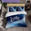 Biancheria da Letto a Tema Real Sociedad FC Set 3 Pezzi Copripiumino Biancheria da Letto Decorativa Per Camera Teen Decorazione Casa