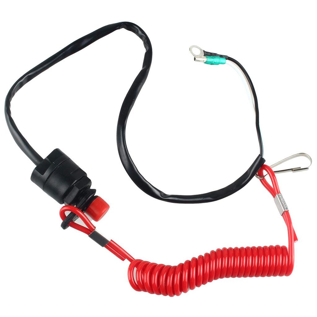 70cm Motorcycle Engine Kill Stop Switch Boat Outboard Engine Motor Kill Stop Switch Safety Lanyard For Marine ATV Quad Yacht