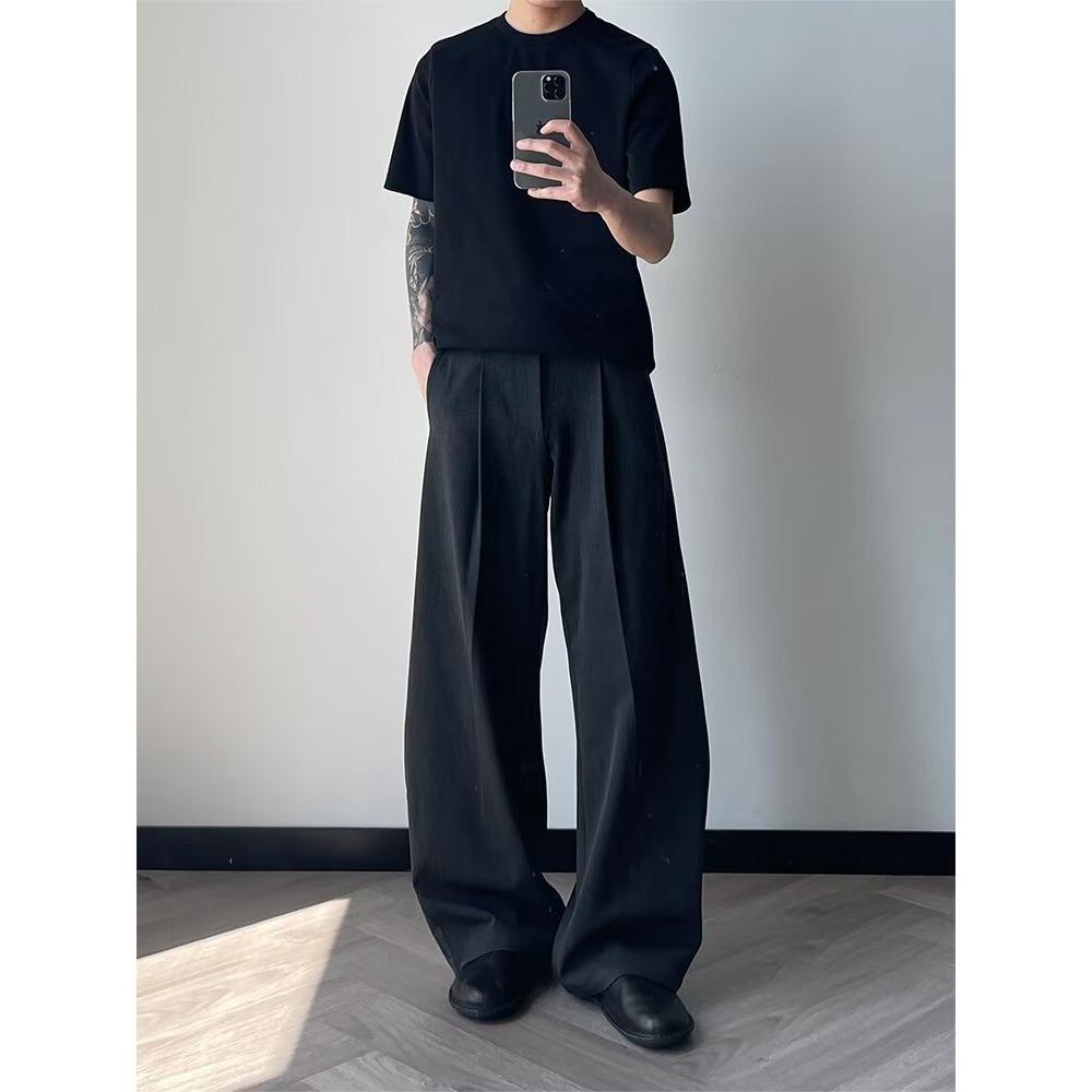 Japanese Style Pleated TR Blend Casual Pants - Harajuku Trend