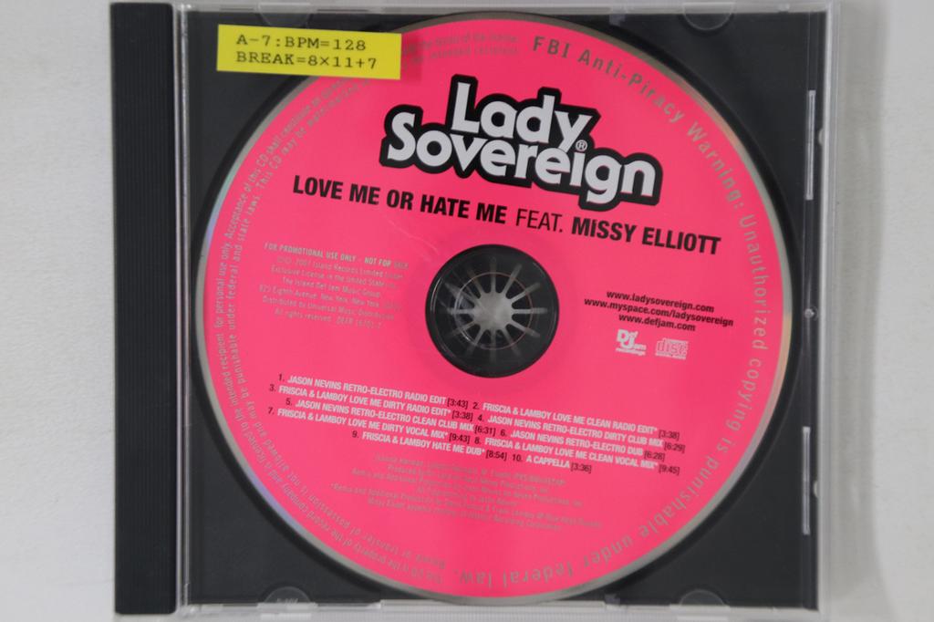CD LADY SOVEREIGN, MISSY ELLIOTT - Love Me Or Hate Me NONE DEF JAM 2007 US Dance & Electronica Used