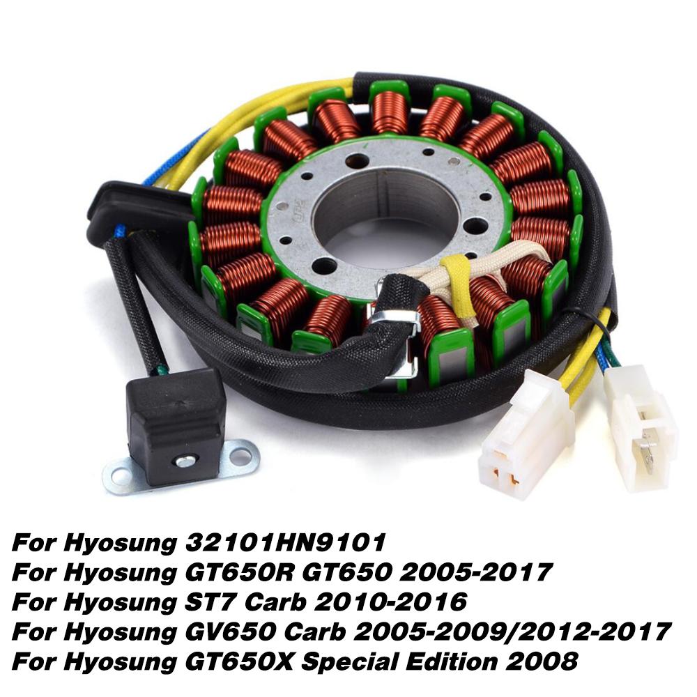 Motorcycle Stator Coil Replacement - Fits Hyosung GV250, GT250R, GT125 & More (2002-2011) | OEM 32100HG5100 & 32101HG5100