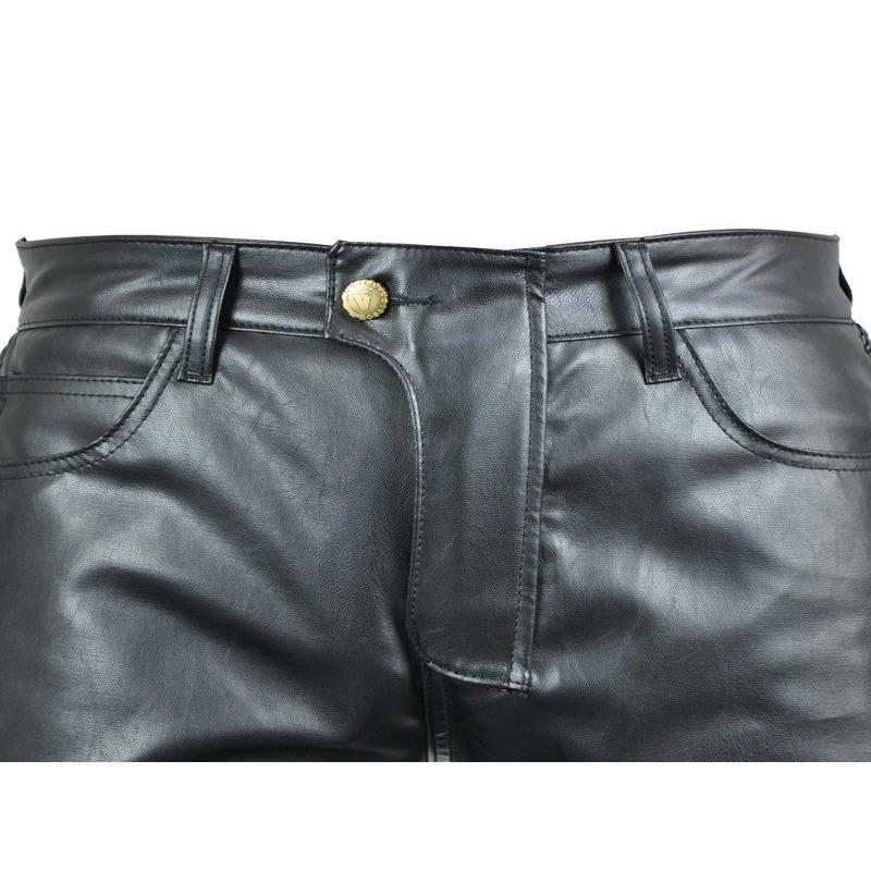 New product Locomotive Rider Straight Cycling Pants Anti-drop Pants Motorcycle Waterproof Windproof Elastic Leather Pants, Racing Pants