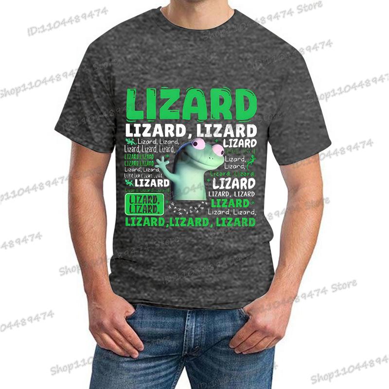 New Lizard Lizard Lizard Meme Trendy Printing T Shirt Men Women Hippie Humorous Streetwear Short Sleeve Anime Animal T-shirts