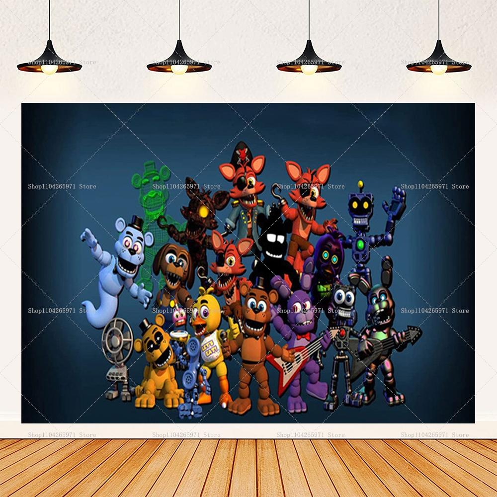 Children's Party Photo Fund with Theme Five Nights At Freddy's, Children's Party Decoration