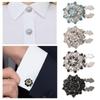 Capas de Botão com Strass de Flor Clip de Liga de Zinco Removível Botões Decorativos Duráveis Presente