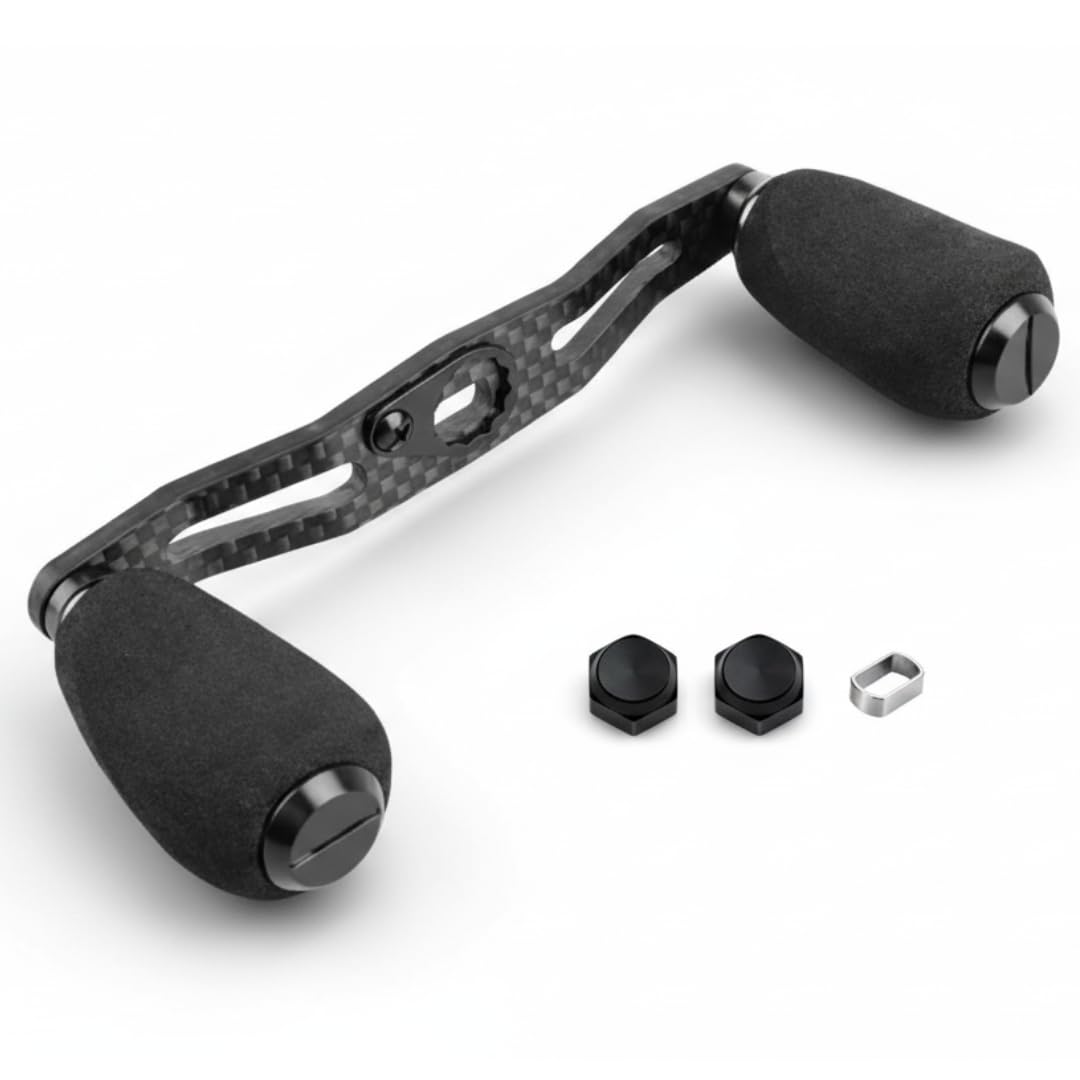 Custom carbon handle, 96mm between shafts, approximately 30g, ultra-lightweight, equipped usually чёрный