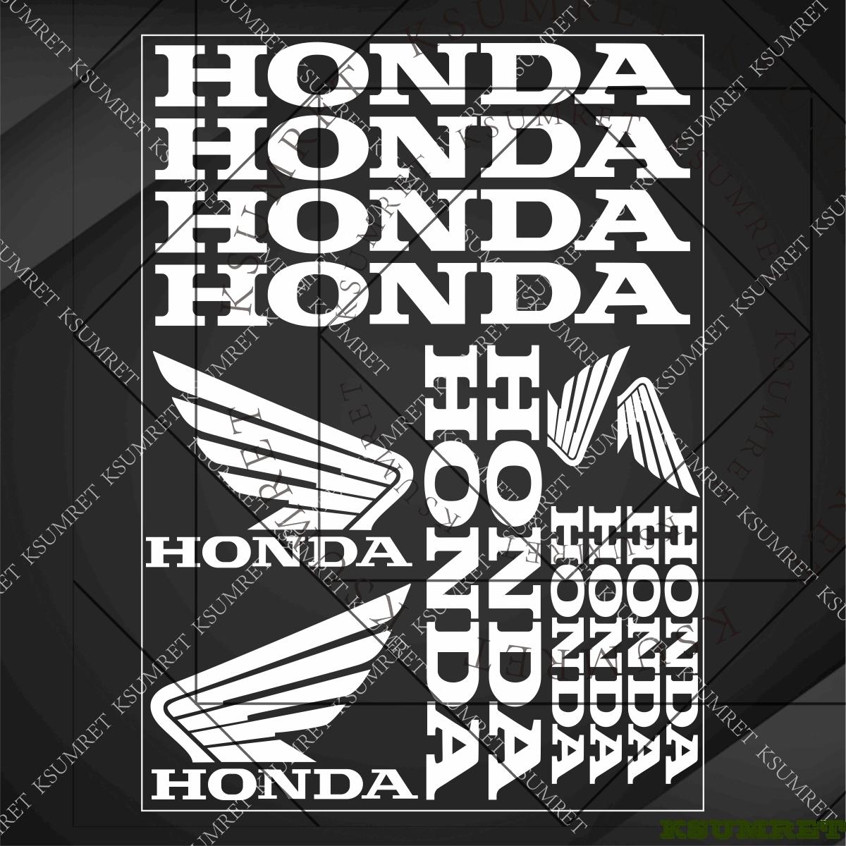 

Vinyl Honda Motorcycle Sticker Decal Tank Emblem Stickers белый