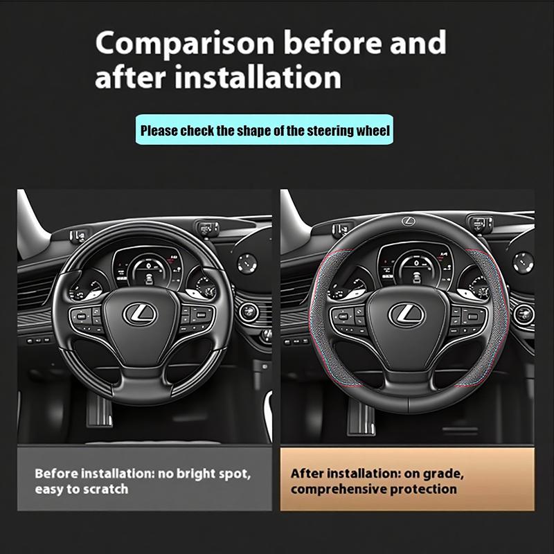 Lexus Car Leather Steering Wheel Cover Anti-slip Accessories For Lexus F SPORT ES RX NX LS UX LM LX GX LC RZ IS CT GS RC HS SC