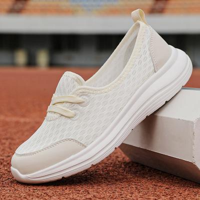 Set Füße Slipper Ein Pedal Vier Jahreszeiten Freizeit Damenschuhe Neue Mutterschuhe Low-Top Flachsohlige Laufschuhe