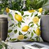 Watercolor Lemon Floral Printed Pillow Cover For Home Comfort Decoration Living Room, Bedroom Pillow Insert Not Included