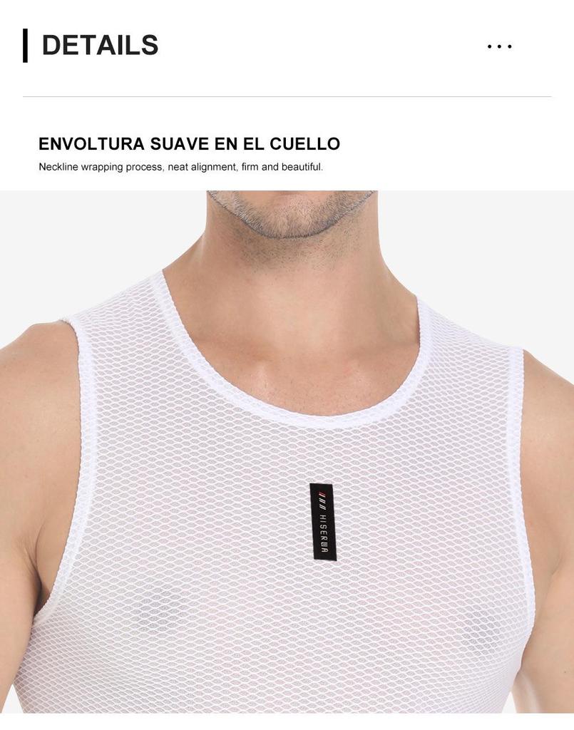 Hiserwa Cycling Sleeveless Base Layer: High-Elasticity, Breathable, Sweat-Wicking Vest