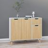 VidaXL Buffet White and Sonoma Oak 90x30x72 Cm Engineered Wood 326818