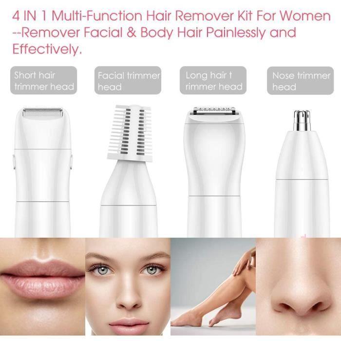 Rasoir électrique 4 en 1 - Tondeuse bikini - Épilateur pour le vi , les sourcils, le corps, étanche AG-1753EU[A494]