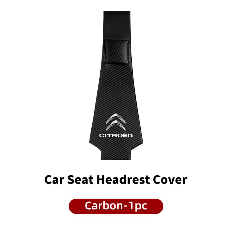 2Pcs Car Styling Neck Pillowcase Leather Headrest Storage Cover For Citroen C4 C3 C5 C1 C2 Berlingo Celysee Cactus Picasso
