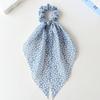 New Fashion Chiffon Silk Wispy Floral Bow Hair Scrunchies Women Hair Tie Rope Rubber Bands Ponytail Holder Hair Accessories
