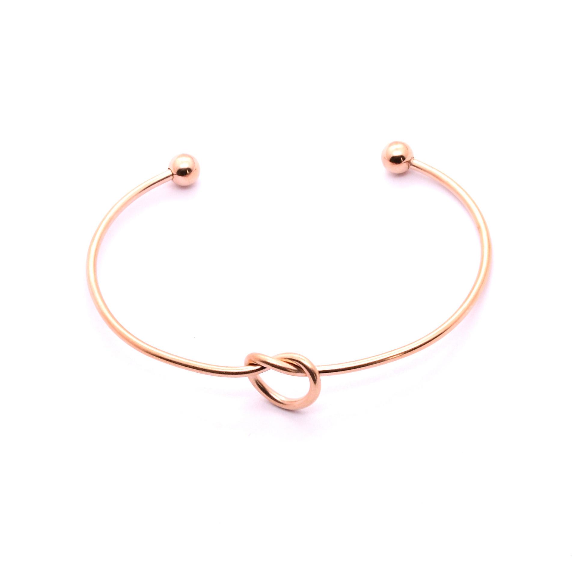 

Браслет с узлом любви, женский браслет «сделай сам», открытые украшения для рук из розового золота розового золота