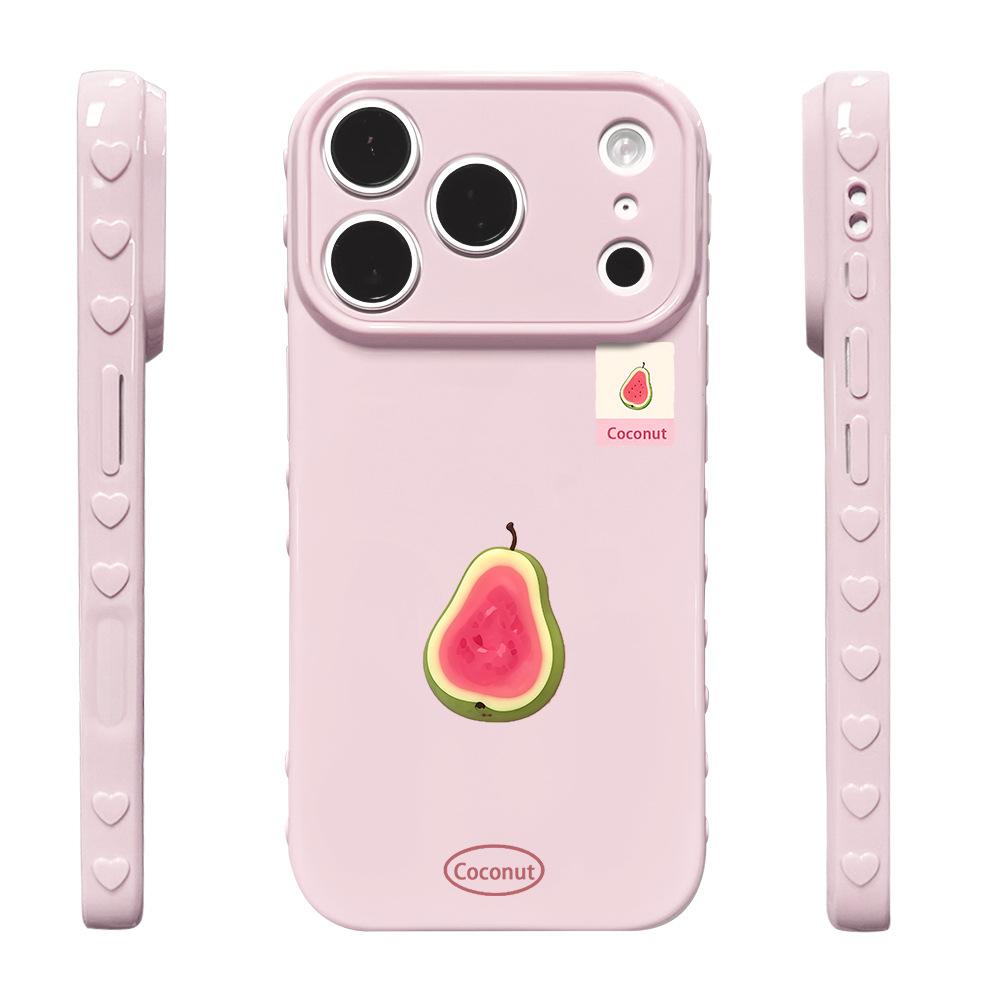 Guava Is Suitable for Anti-drop Apple 15 Mobile Phone Case, the New Niche 17PM Female iPhone17/16PRO Protective Case.