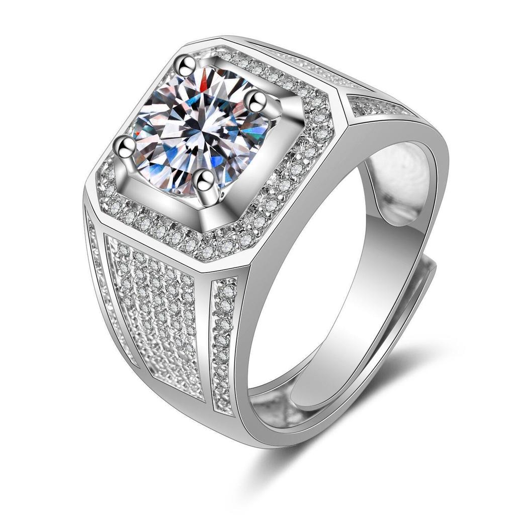 2026 Fashion Versatile Zircon Women's Classic Six-claw One-Carat Women's Ring Living Ring