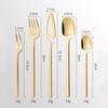 Hangable 5-Piece Tableware Set, Stainless Steel Cutlery Set Dining Utensils Kitchen Dinnerware Set Include Knife/Fork/Spoon/Coffee Spoon