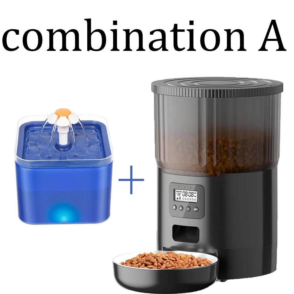 For 4L Pet Feeder  Automatic Dog Food Dispenser Smart Cat Feeder 2L Cat Automatic Drinking Fountain Dog Water Feeder