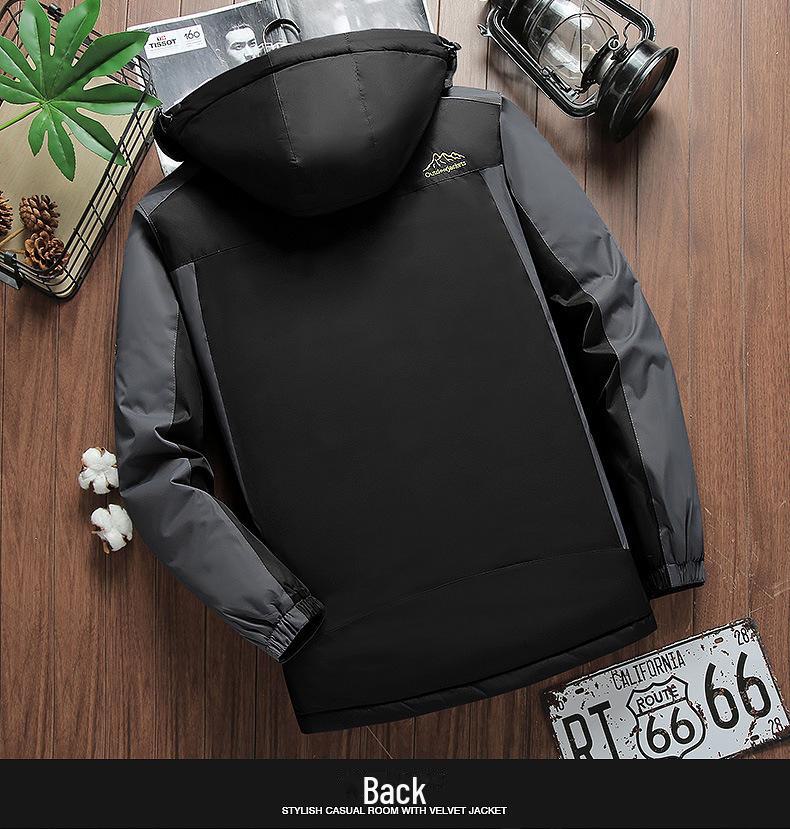 Men's Outdoor Winter Jackets: Thick, Velvet-Lined, Windproof, Waterproof, and Warm Mountaineering Jackets In Large Sizes.