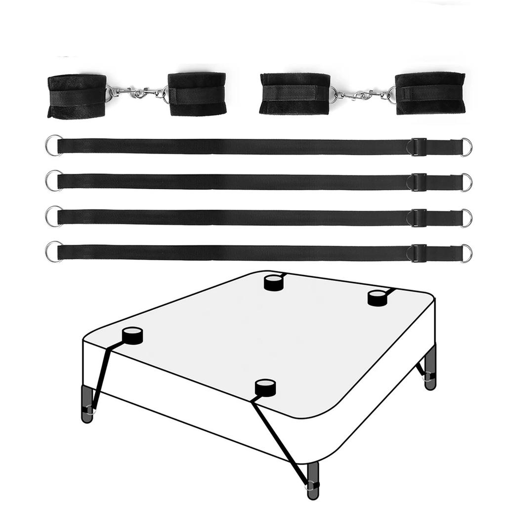 Bed Kits Couple Woman Sex Toy Handcuff Adult Restraint Supplies Bedroom Office Sex Game Bondage Set Sexual Handcuffs