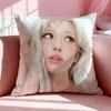 Kpop Style S-Somi Cushion Cover Breathable Linen Pillowcase Summer Odorless Eco-Friendly Invisible Zipper Washable