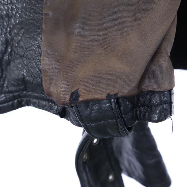 Chikako Leather Riders Jacket Black Women Used