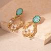 Elegant Acrylic Dangle Flower Earrings Shining Vintage Trend Petals Earrings Irregular Large Waterdrop Earrings For Women Girl