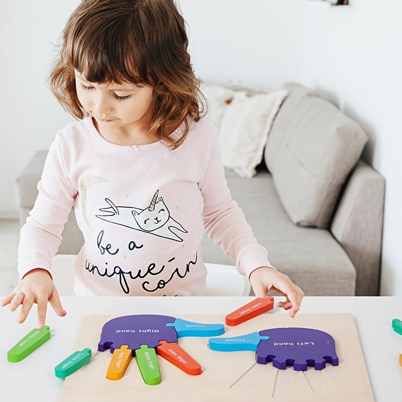Palm Feet Busy Board Early Learning Educational Toys Puzzles Toddlers Gifts Wood Cognitive Montessori Toys for Children Kids