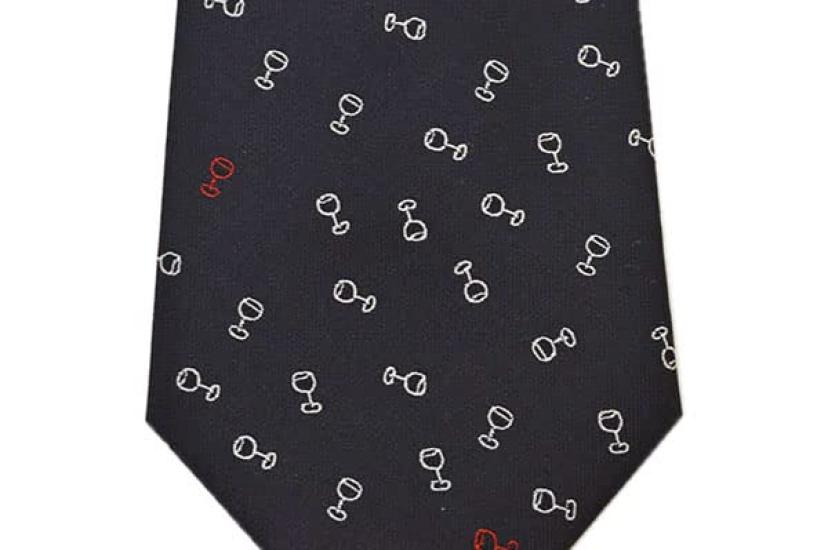 [Paul Smith] Silk Tie with Wine Glass Pattern (8cm width) eps18w012 5AE06-1A Navy