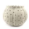 Les Trésors De Lily [J0537] - Beige 'Leaf' Candle Holder