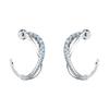 Swarovski Twist Rhodium Plated Pierced Earrings Women earrings Blue 5582807