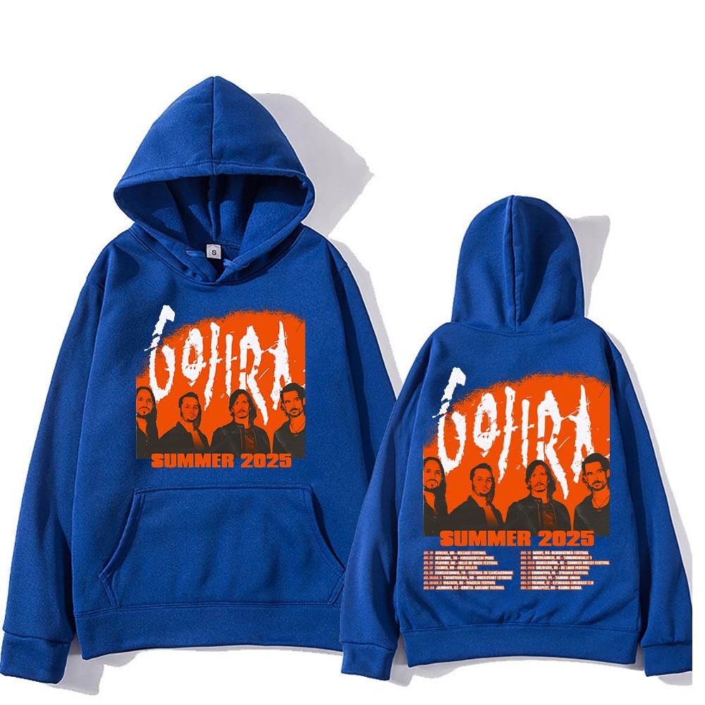 Hanorace Trupa Metal Gojira Turneul Gojira Vara 2025 Nou Sweatshirt Bărbați Femei Vintage Gotic Supradimensionat Pulover cu Glugă Streetwear