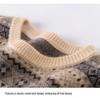 Women's Color Block Cashmere Knit Sweater - 2025 Winter Collection, Fair Isle Jacquard, Round Neck, Gentle Style.