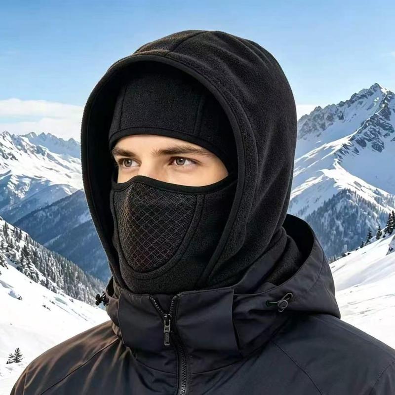 New Winter Hat Keep Warm Double-Layer Thickned Fleece Hats Windproof Outdoor Riding Sets Cycling Hat Women Men