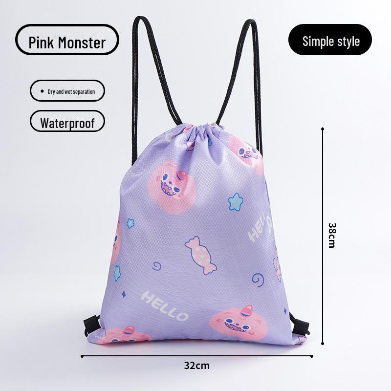 

Детский мультяшный водонепроницаемый пляжный рюкзак с разделением сухого/мокрого материала - симпатичная спортивная сумка для мальчиков и девочек