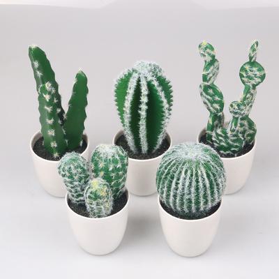Kreatywna Ozdoba Wewnętrzna Symulacja Kaktusa PU w Doniczce Symulacja Zielonej Rośliny Plastikowe Bonsai Es1305