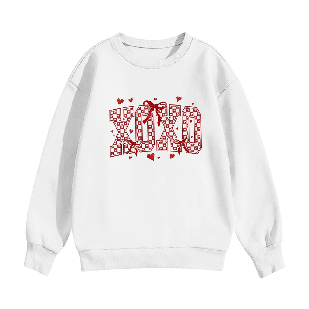 Dětská ležérní mikina s kulatým výstřihem a potiskem, s dlouhým rukávem a kapucí