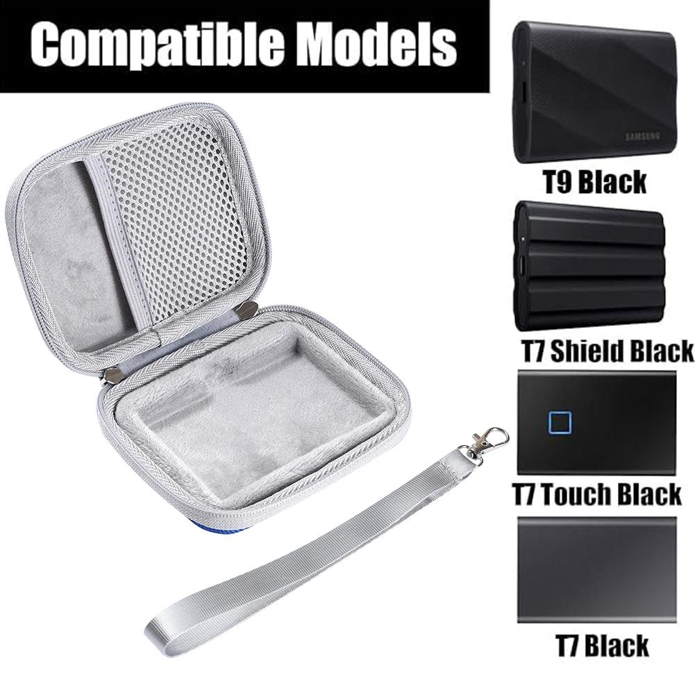 Neue EVA-Tragetasche für Samsung T7 Shield/T9 4 TB/2 TB/1 TB SSD, tragbare SSD-Festplattenhülle, tragbare Reise-Aufbewahrungstasche