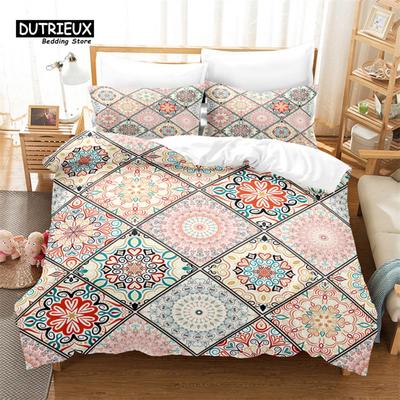 Juego de Funda Nórdica con Estampado de Arte Moderno, Juego de Cama de Moda, Funda Nórdica Suave Cómoda Transpirable, Para Decoración de Dormitorio Habitación de Huéspedes