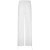 Calvin Klein Elastischer Bund Gerades Bein Einfarbig Freizeithose Damen Unterteile Mondscheinweiß J224368